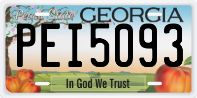 GA license plate PEI5093