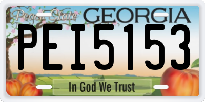 GA license plate PEI5153