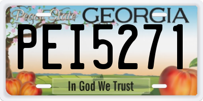 GA license plate PEI5271