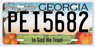 GA license plate PEI5682