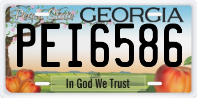GA license plate PEI6586
