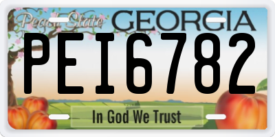 GA license plate PEI6782