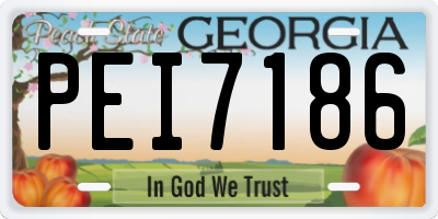 GA license plate PEI7186