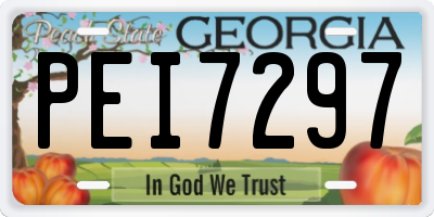 GA license plate PEI7297