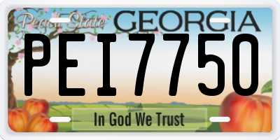 GA license plate PEI7750
