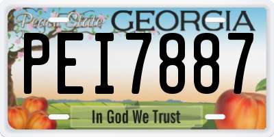 GA license plate PEI7887