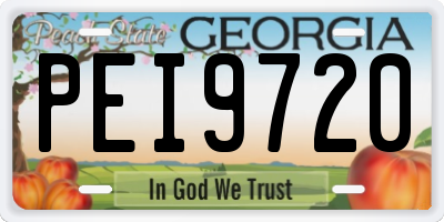 GA license plate PEI9720