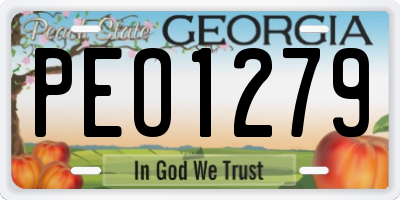 GA license plate PEO1279