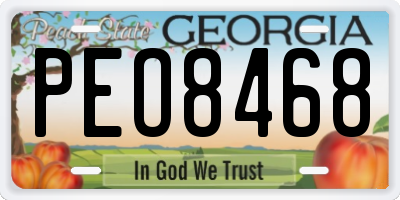 GA license plate PEO8468
