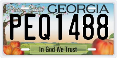 GA license plate PEQ1488