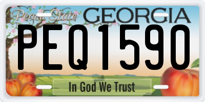 GA license plate PEQ1590