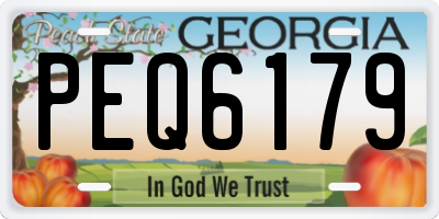 GA license plate PEQ6179