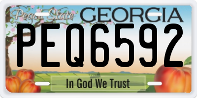 GA license plate PEQ6592