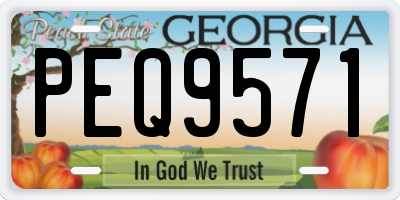GA license plate PEQ9571