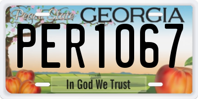 GA license plate PER1067