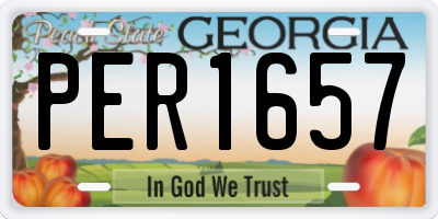 GA license plate PER1657