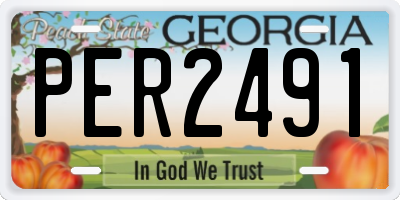 GA license plate PER2491