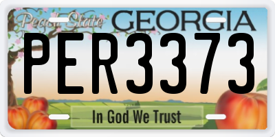 GA license plate PER3373