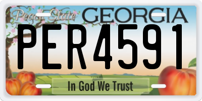 GA license plate PER4591
