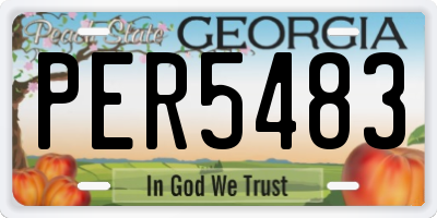 GA license plate PER5483