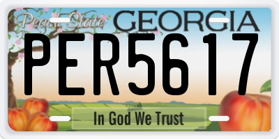 GA license plate PER5617