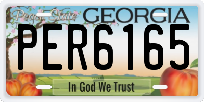 GA license plate PER6165