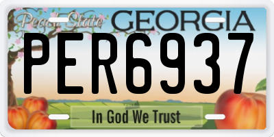 GA license plate PER6937