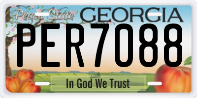 GA license plate PER7088