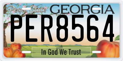 GA license plate PER8564