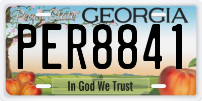 GA license plate PER8841