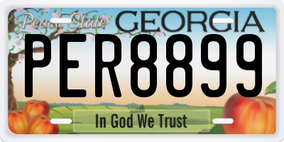 GA license plate PER8899