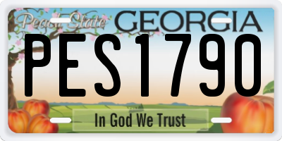 GA license plate PES1790
