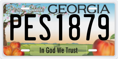 GA license plate PES1879