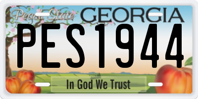 GA license plate PES1944