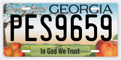GA license plate PES9659