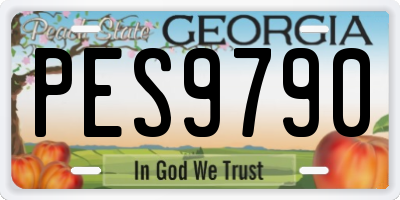 GA license plate PES9790