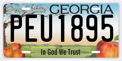 GA license plate PEU1895