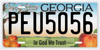 GA license plate PEU5056