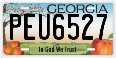 GA license plate PEU6527