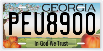 GA license plate PEU8900