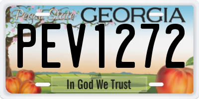 GA license plate PEV1272