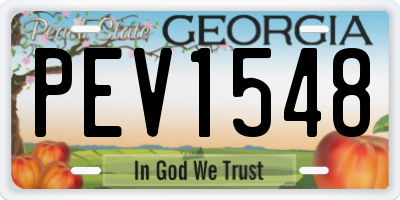 GA license plate PEV1548