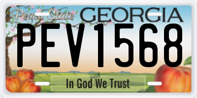 GA license plate PEV1568