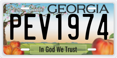 GA license plate PEV1974