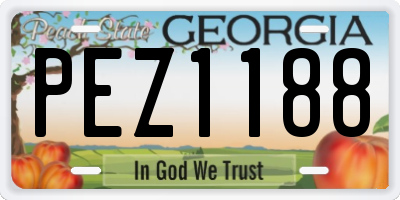 GA license plate PEZ1188