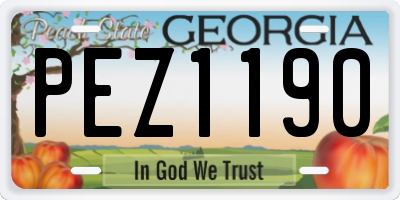 GA license plate PEZ1190