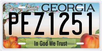 GA license plate PEZ1251