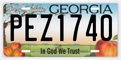 GA license plate PEZ1740