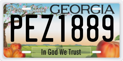 GA license plate PEZ1889