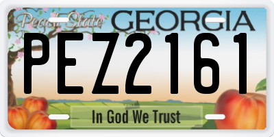 GA license plate PEZ2161